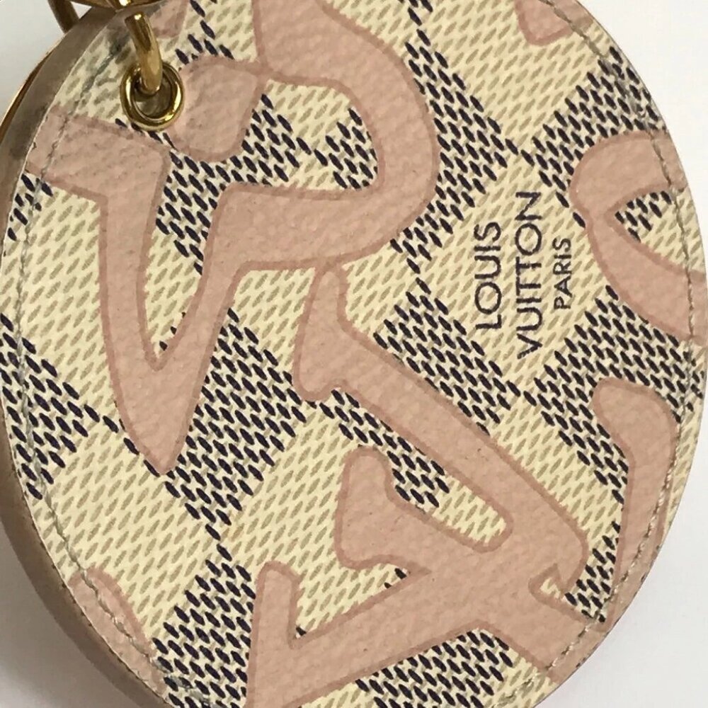 LOUIS VUITTON M61943 DamierAzur Porte Cretai Sienne Tahiti charm Key Holder - Picture 6 of 11